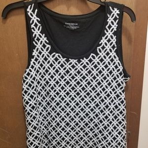Petite tank top with sequins detail